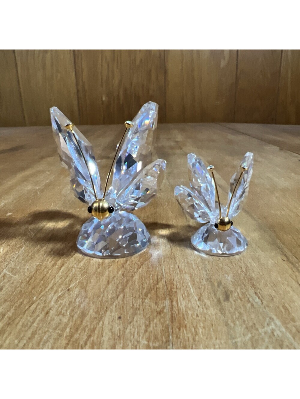 Swarovski Crystal Butterfly Figurines, Set Of 2